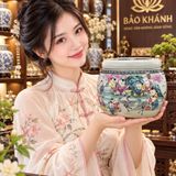  Hũ gốm bách nhi  Kt 10* 11 