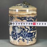  Hũ Đựng Trà Gốm Sứ Men Rạn Vẽ Tích Cổ Sưu Tầm BKCECN-10028 