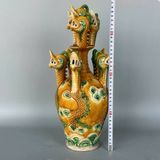  Bình Gốm Cổ Thất Long Chầu Nguyệt Sưu Tầm BKCECN-10090 