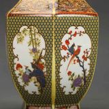  Bình Pháp Lam Lục Giác Hoa Điểu Sưu Tầm BKCECN-10096 