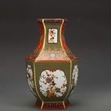  Bình Pháp Lam Lục Giác Hoa Điểu Sưu Tầm BKCECN-10096 