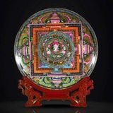  Đĩa Sứ Thangka Phật Giáo Mạn Đà La Sưu Tầm BKCECN-10097 