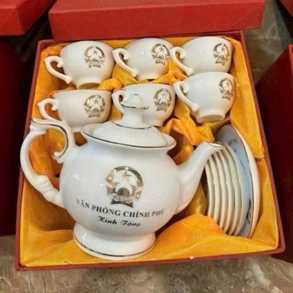  Bộ Ấm Chén Văn Phòng Chính Phủ gốm sứ Bát Tràng BKCECN-10181 