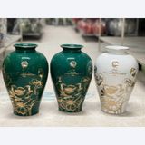  Bình Gốm Tổng Bí Thư Tô Lâm Hoa Sen Chỉ Vàng Bát Tràng BKCEVN-10212 