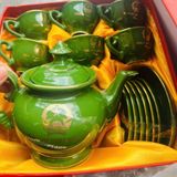  Bộ Ấm Chén In Tên Tổng Bí Thư Tô Lâm Màu Xanh Lục Bát Tràng BKCECN-10224 