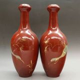  Cặp Nậm Rượu Thúy Hồng Sưu Tầm Vẽ Vàng BKCECN-10234 