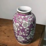  Bình Gốm Tím Vẽ Hoa Mẫu Đơn BKCECN-10276 