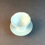  Tách Thưởng Trà Sứ Trắng Chân Cao Cổ Điển BKCECN-10277 