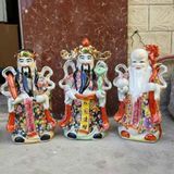  Bộ Tượng Tam Đa Phúc Lộc Thọ Gốm Sứ Men Màu Cao Cấp BKCECN-10293 