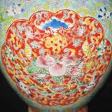  Bình Gốm Sứ Pháp Lam Cao Cấp Họa Tiết Thọ Đào BKCECN-10296 