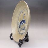  Đĩa Gốm Men Rạn Vẽ Tay Song Hạc Diên Niên BKCECN-10302 