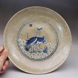 Đĩa Gốm Men Rạn Vẽ Tay Song Hạc Diên Niên BKCECN-10302 