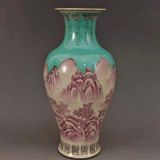  Bình Gốm Sứ Sơn Thủy Men Ngọc Sưu Tầm BKCECN-10320 