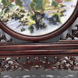  Tranh Sứ Sơn Thủy Khung Gỗ Trắc Cổ Điển BKCECN-10328 