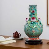  Bình Gốm Sứ Quả Đào Tiên Men Xanh Ngọc 37.5cm BKCECN-10347 