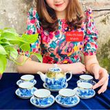  Bộ Ấm Chén Trúc Lâm Thất Hiền Bọc Đồng BKCEVN-10350 