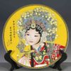 Đĩa Cảnh Trang Trí Sứ Cổ Kinh Kịch Hoa Đán Nền Vàng BKCECN-10376