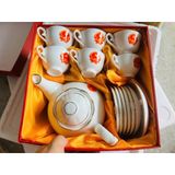  Bộ Ấm Chén In Tên Thủ Tướng Lê Minh Hưng Men Trắng BKCECN-10420 