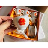  Bộ Ấm Chén In Tên Thủ Tướng Lê Minh Hưng Men Trắng BKCECN-10420 
