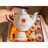  Bộ Ấm Chén In Tên Thủ Tướng Lê Minh Hưng Men Trắng BKCECN-10420 