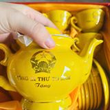  Bộ Ấm Chén Tổng Bí Thư Tô Lâm Men Vàng Làm Quà Tặng BKCECN-10421 