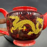  Ấm Trà Gốm Sứ Họa Tiết Rồng Vàng Sưu Tầm BKCECN-10447 
