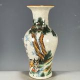  Cặp Bình Gốm Sứ Men Rạn Vẽ Tay “Nhị Thỏ Thưởng Hồng” BKCECN-10476 