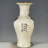  Cặp Bình Gốm Sứ Men Rạn Vẽ Tay “Nhị Thỏ Thưởng Hồng” BKCECN-10476 
