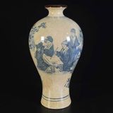  Bình Gốm Men Rạn Tích Thanh Trúc Đàm Thi Họa Sưu Tầm BKCECN-10503 