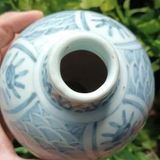 Bình gốm sứ men lam vẽ tích Văn Nhân cổ kính BKCECN-10506 