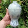 Bình gốm sứ men lam vẽ tích Văn Nhân cổ kính BKCECN-10506