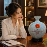  Bình gốm Tổng Bí Thư Chủ Tịch Nước Tô Lâm in quốc huy BKCECN-10512 