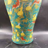  Bình Gốm Sứ Phát Quang Phúc Lộc Hồ Lô Nền Xanh BKCECN-10525 