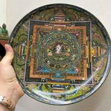  Đĩa Sứ Mandala Tây Tạng Phong Thủy BKCECN-10528 