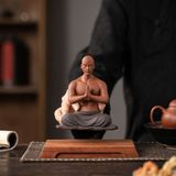  Tượng Gốm Tử Sa Thiếu Lâm Võ Tăng Ngồi Thiền BKCECN-10534 