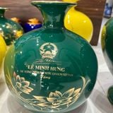  Bình Gốm Quà Tặng Bát Tràng In Chữ Thủ Tướng Lê Minh Hưng BKCECN-10537 
