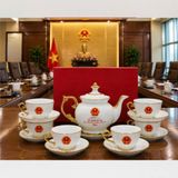  Bộ Ấm Chén Lê Minh Hưng Dáng Hoàng Gia In Logo BKCECN-10547 