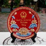  Đĩa Cảnh Gốm Sứ Đắp Nổi Quà Tặng Tổng Bí Thư - Chủ Tịch Nước Tô Lâm BKCECN-10547 