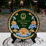  Đĩa Cảnh Gốm Sứ Đắp Nổi Quà Tặng Tổng Bí Thư - Chủ Tịch Nước Tô Lâm BKCECN-10547 