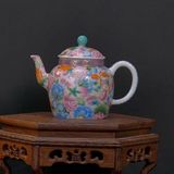  Ấm Trà Sứ Cổ Sưu Tầm Phấn Thái Bách Hoa Khai Phú Quý BKCECN-10558 