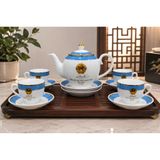  Bộ Ấm Chén Sứ Trắng In Tên Tổng Bí Thư, Chủ Tịch Nước Tô Lâm BKCECN-10566 