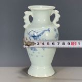  Bình Gốm Sứ Men Ngọc Vẽ Lam Họa Tiết Tôm Hai Tai Sưu Tầm BKCECN-10567 