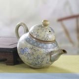  Ấm Trà Gốm Sứ Men Rạn Vẽ Lam Họa Tiết Hoa Cúc BKCECN-10568 