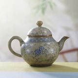  Ấm Trà Gốm Sứ Men Rạn Vẽ Lam Họa Tiết Hoa Cúc BKCECN-10568 