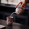  Bộ Ấm Trà Tử Sa Vẽ Rồng Phụng Đa Sắc Kèm Vali Quà Tặng BKCECN-10576 