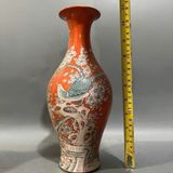  Cặp Lục Bình Gốm Sứ Sơn Son Vẽ Chim Trĩ Hoa Mai Sang Trọng BKCECN-10624 