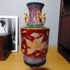  Bình Gốm Sứ Cổ Tam Thái Đa Sắc Hai Tai Vàng Họa Tiết Phượng Vũ Cát Tường BKCECN-10670 