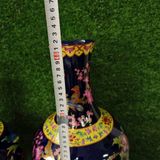  Cặp Bình Gốm Sứ Men Xanh Họa Tiết Chim Công Hoa Đào BKCECN-9442 