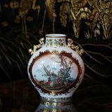  Bình Gốm Trang Trí Men Trắng Họa Tiết Chim Công BKCECN-9482 