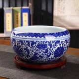  Bát Thả Hoa Minh Đường Tụ Thủy Gốm Sứ Men Trắng Hoa Lam BKCECN-9528 